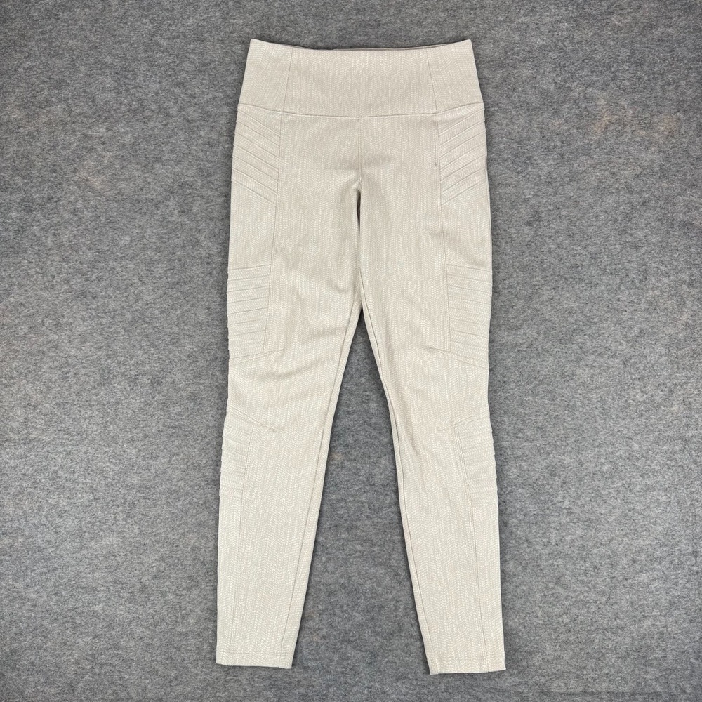 Athleta Delancey Textured Moto Tight 27" Beige Womens Small S